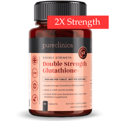 Glutatione a doppia potenza con ALA e Vit C - Integratore da 1000 mg x 60 compresse.