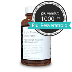 Resveratrolo 1000mg x 90 compresse - 50% trans-resveratrolo – Assimilazione Elevata